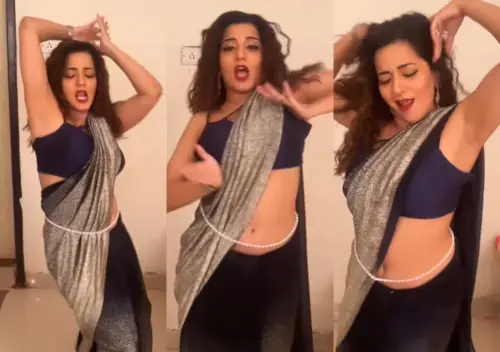 Bhojpuri Actress Monalisa Stuns in Saree, Fans Applaud Her Moves in New Video