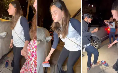 आलिया भट्ट ने किया कुछ ऐसा लोग कर रहे तारीफ,हाथ एक पत्रकार की चप्पल