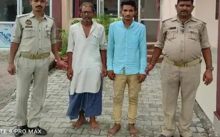 आजमगढ़ पुलिस ने सात लाख से अधिक की लूट के मामले में दो आरोपियों को किया गिरफ्तार