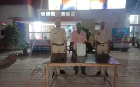 Kasganj news सहावर पुलिस द्वारा 01 अभियुक्त को 15 लीटर कच्ची शराब से साथ किया गिरफ्तार।