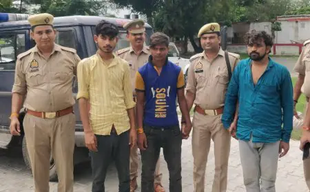 तीन शातिर अंतर्जनपदीय चोर पुलिस मुठभेड़ के बाद गिरफ्तार,