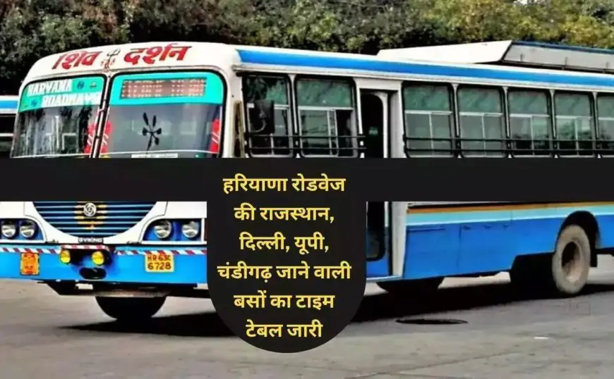 Haryana Roadways Time Table: हरियाणा रोडवेज बसों का टाइम टेबल, देखें राजस्थान, हिमाचल, दिल्ली जाने वाली बसों के रुट्स