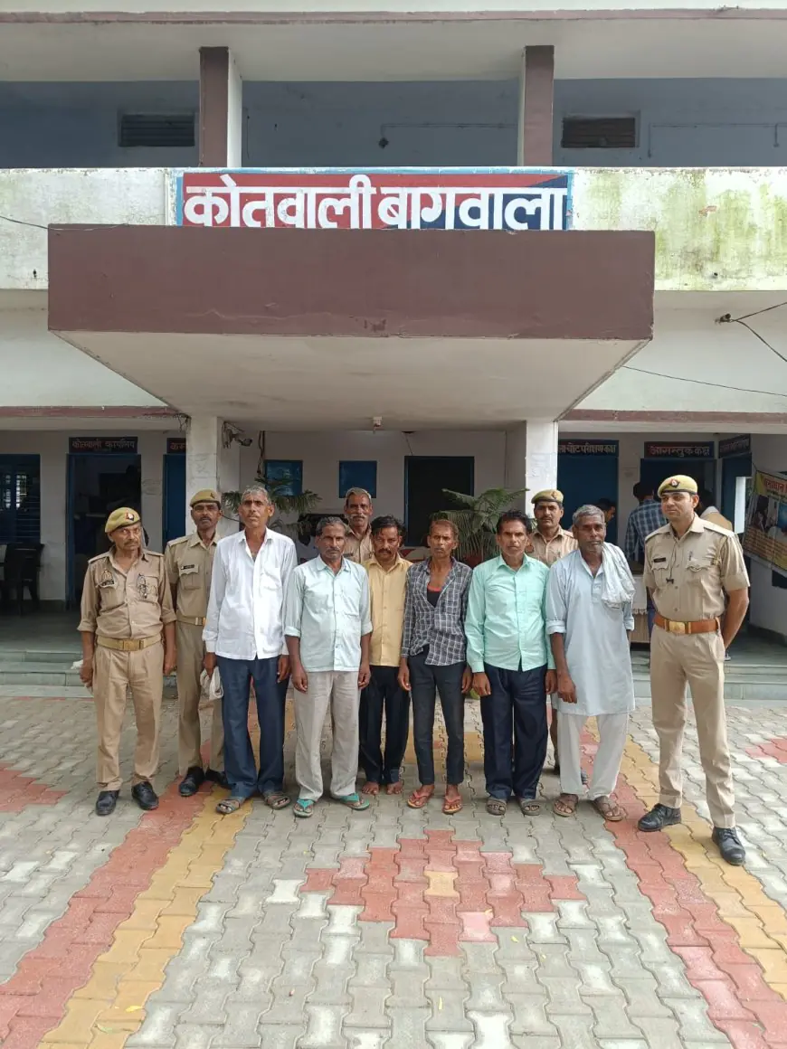 बागवाला पुलिस द्वारा 06 वारन्टी अभियुक्त  गिरफ्तार