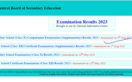 CBSE Compartment Result 2023 Out @cbseresults.nic.in सीधा लिंक यहाँ