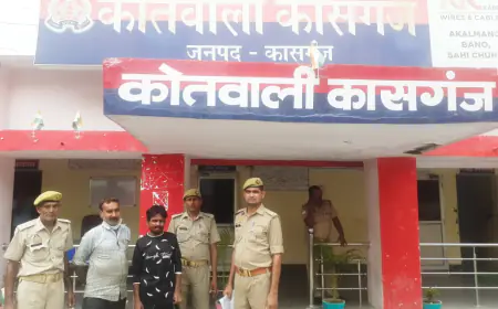 Kasganj news अपराध नियंत्रण की दशा में 02 वारंटियों को कासगंज पुलिस ने किया गिरफ्तार।
