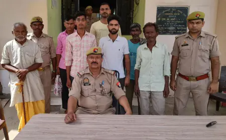 एटा कोतवाली देहात पुलिस द्वारा 7 एनबीडब्ल्यू वारंटी अभियुक्तों को गिरफ्तार किया