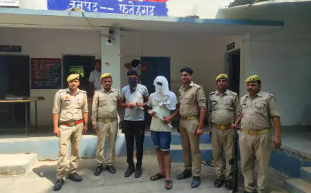 भाजपा जिला उपाध्यक्ष लिखी कार से तमंचों सहित दो गिरफ्तार