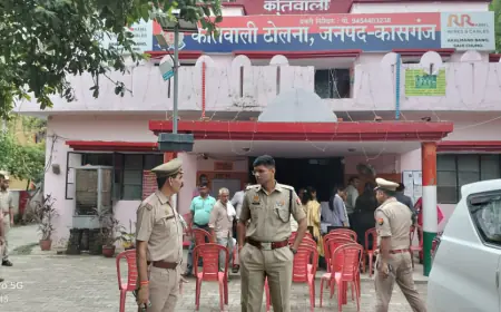 Kasganj news पुलिस अधीक्षक कासगंज द्वारा थाना ढोलना का किया गया आकस्मिक निरीक्षण