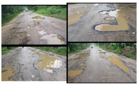 कासगंज जर्जर सड़क दे रही हादसे को बुलावा विभाग सोया कुम्भकर्ण की नींद