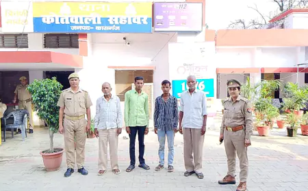 कासगंज/सहावर पुलिस ने 04 अभियुक्तों को किया गिरफ्तार