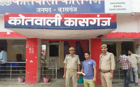 कासगंज पुलिस द्वारा 01 अभियुक्त को गिरफ्तार किया गया।
