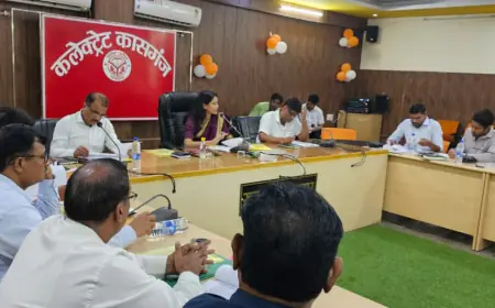 कासगंज जिलाधिकारी ने कलेक्ट्रेट सभागार में प्रदूषण की रोकथाम के सम्बंध में बैठक का आयोजन किया गया।