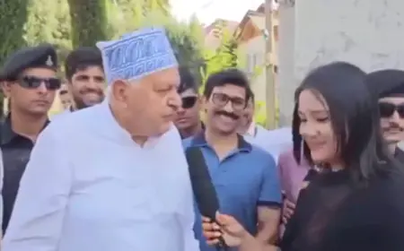 फारुक अब्दुल्ला ने महिला पत्रकार से उल्टे पूछें सवाल, तुम्हारी भाभी रहेगी या भाग जयेगी.?