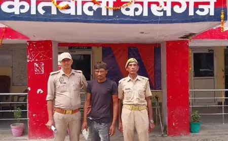 कासगंज पुलिस की अवैध मादक पदार्थों के विरुद्ध कार्यवाही जारी, 01 शातिर अभियुक्त को किया गया गिरफ्तार।