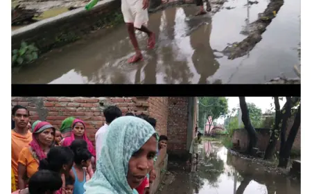 कासगंज ग्राम पंचायत देवरी में विकास की लहर की बाढ़ में बह गयी गालियां,