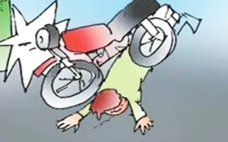 बाइक की टक्कर से बालिका की हुई मौत
