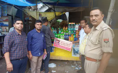 राष्ट्रीय तम्बाकू नियंत्रण कार्यक्रम के अन्तर्गत सचल प्रवर्तन दल द्वारा बस स्टैण्ड के आस-पास 11 दुकानों पर औचक निरीक्षण