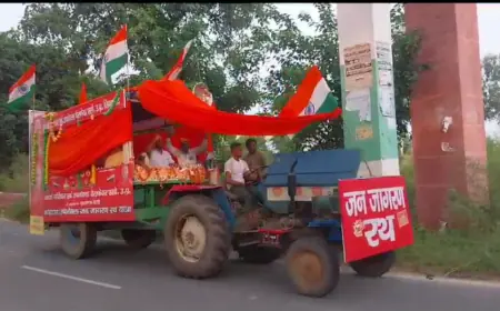 कासगंज आदर्श कोटेदार एवं उपभोक्ता वेलफेयर एसोसिएशन ने अपनी मांगों को लेकर निकाली जन जागरण रथ यात्रा।