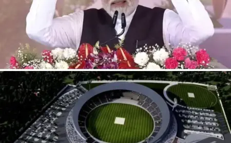 काशी में इंटरनेशल क्रिकेट स्टेडियम की PM मोदी ने रखी आधारशिला  450 करोड़ होंगे खर्च