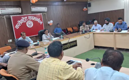 कासगंज जिलाधिकारी की अध्यक्षता में उद्योग बन्धु की बैठक सम्पन्न।