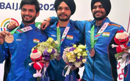 Asian Games 2023: India won the gold medal in the men's 10m air pistol team event, Roshibina won the silver medal in Wushu