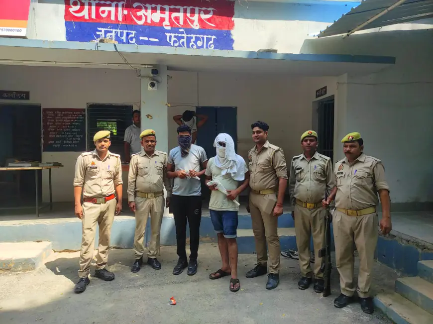 भाजपा जिला उपाध्यक्ष लिखी कार से तमंचों सहित दो गिरफ्तार