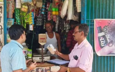 नवरात्रि व दशहरा पर्व के चलते एफएसडीए की कार्यवाही,किराना दुकानों पर हुई छापेमारी