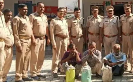 45 लीटर अवैध कच्ची शराब के साथ 3 गिरफ्तार,300 लीटर लहन नष्ट