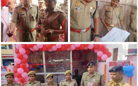 मिशन शक्ति अभियान के तहत पुलिस अधीक्षक ने किया जनपद के प्रथम पिंक बूथ का उद्दघाटन