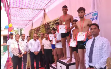 सीपी विद्या निकेतन में अंतर सदन तैराकी प्रतियोगिता में लिया छात्रों ने उत्साहपूर्वक भाग