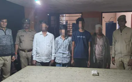 जुआ/सट्टे की खाईबाड़ी करते 4 अभियुक्त गिरफ्तार, 1550/- रूपये बरामद