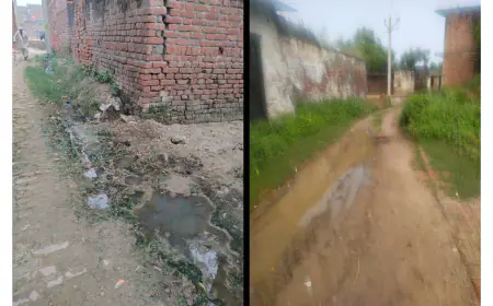 ग्रामीण क्षेत्रों में बीमारी ने फैलाए अपने पैर,गंदगी का लगा अम्बार।