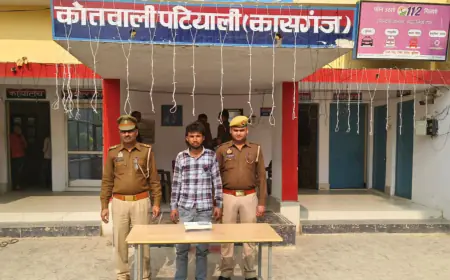 पटियाली पुलिस द्वारा 01 वांछित अभियुक्त को किया  गिरफ्तार।