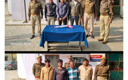 कासगंज अमांपुर पुलिस 07  अभियुक्तों को किया गिरफ्तार।