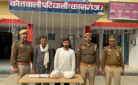 पटियाली पुलिस द्वारा 02 शातिर अभियुक्तगण को किया गया गिरफ्तार।