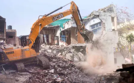 गाजियाबाद में जमकर गरजे बुलडोजर, गैंगेस्टर की 14 करोड़ की सम्पत्ति ध्वस्त