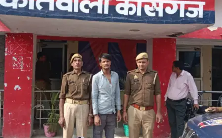 600 ग्राम अवैध नशीला पाउडर के साथ कासगंज पुलिस द्वारा 01 शातिर अभियुक्त किया गिरफ्तार।