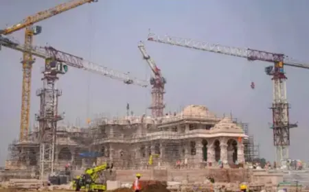अयोध्या राम मंदिर में शीर्ष पर शिखर के अलावा पांच मंडपों का निर्माण