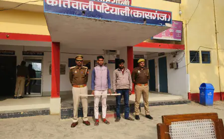 पटियाली पुलिस द्वारा 02 वांछित अभियुक्तगण को किया गया गिरफ्तार ।