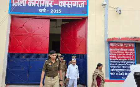 कासगंज जिलाधिकारी व पुलिस अधीक्षक द्वारा किया जिला कारागार का निरीक्षण।