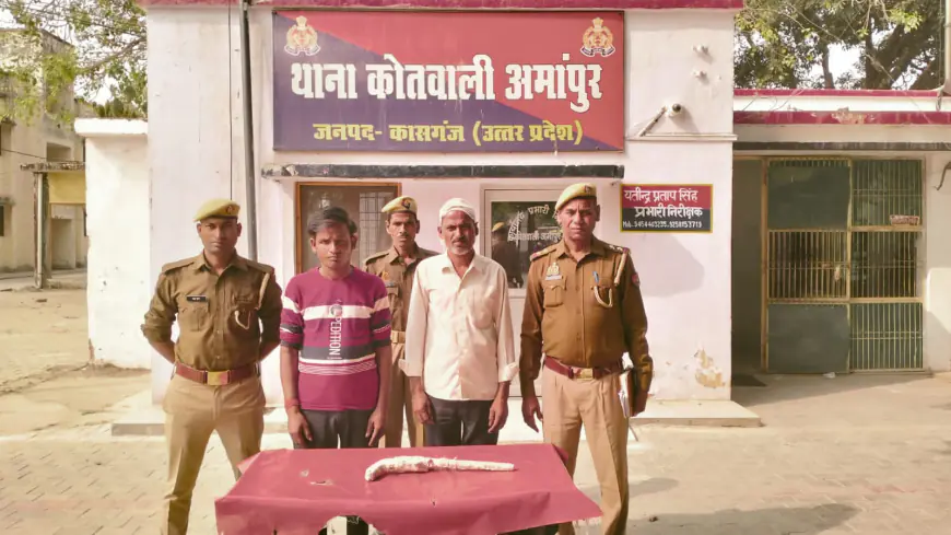 अमांपुर पुलिस द्वारा 02 अभियुक्तों को 12 बोर तमंचा  व 02 जिन्दा कारतूस सहित किया गिरफ्तार।