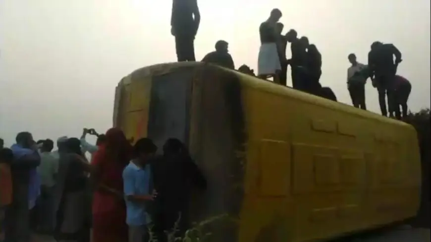 Negligent School Bus Driver Causes Chaos as Bus Overturns While Texting