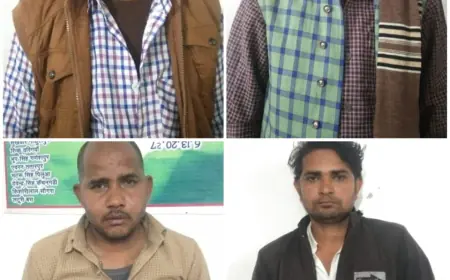 Etah police : जुआ खेल रहे 4 अभियुक्तों को ₹14,670 तथा ताश पत्तों सहित किया गिरफ्तार