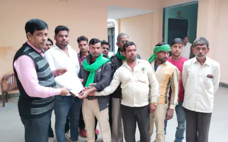 सुखदेव सिंह गोगामेडी की हत्या के संबंध में भारतीय किसान यूनियन स्वराज ने दोषियों के विरुद्ध कठोर कार्यवाही की  मांग के लिए उपजिलाधिकारी सहावर को सौपा ज्ञापन।