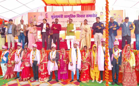 मुख्यमंत्री सामूहिक विवाह योजना के तहत 117 नव जोड़ों ने थामा एक दूसरे का दामन
