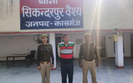 सिकन्दरपुर वैश्य पुलिस द्वारा 01 वारंटी अभियुक्त को किया  गिरफ्तार।