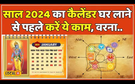 Calender Vastu New Year 2024 :  घर की इस दिशा में लगाएं नए साल 2024 का कैलेंडर, साल भर बरसेगा पैसा