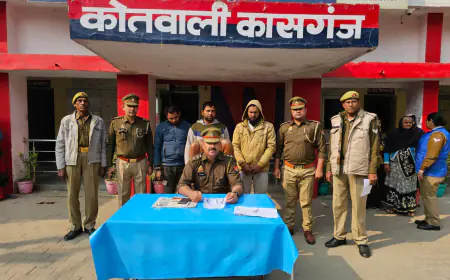 कासगंज पुलिस द्वारा वांछित 03 अभियुक्तगण को नाजायज तमंचो, कारतूसो के साथ किया गया गिरफ्तार ।