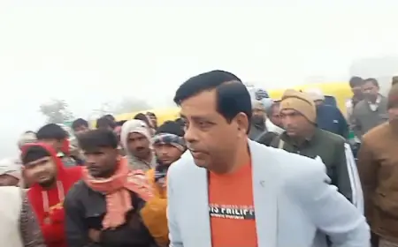 घने कोहरे में कार ने गन्ने से भरी बैलगाड़ी में मारी टक्कर, मौके पर एक की मौत