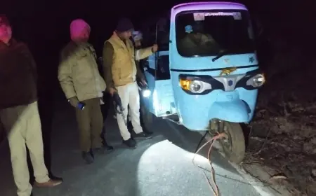 गन्ने से भरी ट्रॉली छोड़, ट्रेक्टर लेकर फरार, पुलिस ने ऑटो पकड़ा